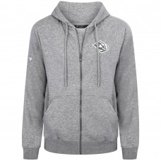 Utah Mammoth Levelwear Gray Podium Chenille Logo Full-Zip Hoodie
