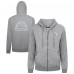Utah Mammoth Levelwear Gray Podium Chenille Logo Full-Zip Hoodie