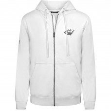Minnesota Wild Levelwear White Podium Chenille Logo Full-Zip Hoodie
