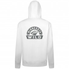 Minnesota Wild Levelwear White Podium Chenille Logo Full-Zip Hoodie