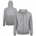Carolina Hurricanes Levelwear Gray Podium Chenille Logo Full-Zip Hoodie