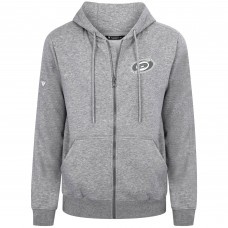 Carolina Hurricanes Levelwear Gray Podium Chenille Logo Full-Zip Hoodie
