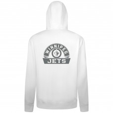 Winnipeg Jets Levelwear White Podium Chenille Logo Full-Zip Hoodie