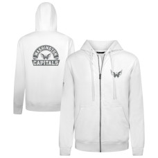 Толстовка Washington Capitals Levelwear White Podium Chenille Logo Full-Zip