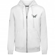 Washington Capitals Levelwear White Podium Chenille Logo Full-Zip Hoodie