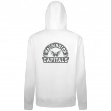 Washington Capitals Levelwear White Podium Chenille Logo Full-Zip Hoodie