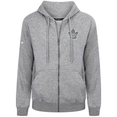 Toronto Maple Leafs Levelwear Gray Podium Chenille Logo Full-Zip Hoodie