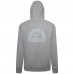 Detroit Red Wings Levelwear Gray Podium Chenille Logo Full-Zip Hoodie