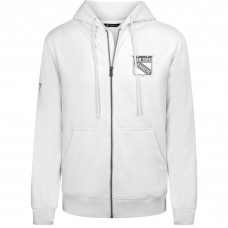 Толстовка на молнии New York Rangers Levelwear White Podium Chenille Logo Толстовка на молнии New York Rangers Levelwear White Podium Chenille Logo
