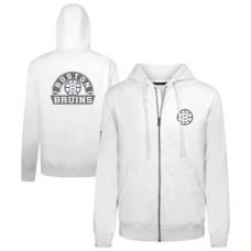 Толстовка Boston Bruins Levelwear White Podium Chenille Logo Full-Zip