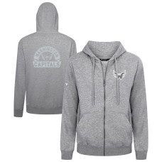 Толстовка Washington Capitals Levelwear Gray Podium Banner Arch Full-Zip
