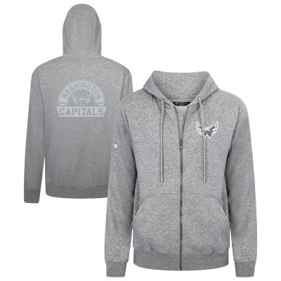 Толстовка Washington Capitals Levelwear Gray Podium Banner Arch Full-Zip