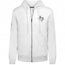 Dallas Stars Levelwear White Podium Banner Arch Full-Zip Hoodie