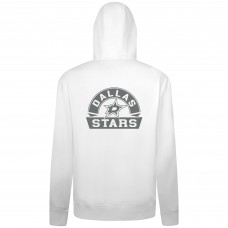Dallas Stars Levelwear White Podium Banner Arch Full-Zip Hoodie