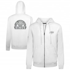 Los Angeles Kings Levelwear White Podium Banner Arch Full-Zip Hoodie