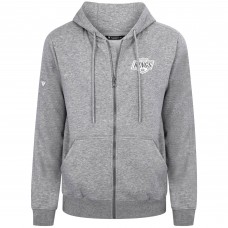 Los Angeles Kings Levelwear Gray Podium Banner Arch Full-Zip Hoodie
