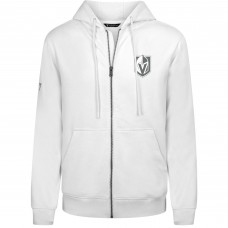 Vegas Golden Knights Levelwear White Podium Banner Arch Full-Zip Hoodie