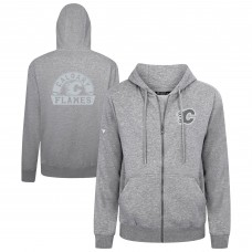 Calgary Flames Levelwear Gray Podium Banner Arch Full-Zip Hoodie