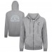 Calgary Flames Levelwear Gray Podium Banner Arch Full-Zip Hoodie