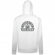 Edmonton Oilers Levelwear White Podium Banner Arch Full-Zip Hoodie