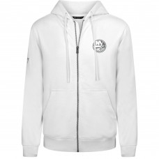 New York Islanders Levelwear White Podium Banner Arch Full-Zip Hoodie