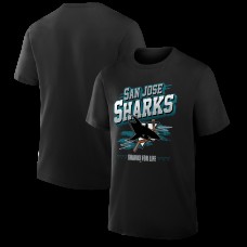 San Jose Sharks Fanatics Black Legacy T-Shirt San Jose Sharks Fanatics Black Legacy T-Shirt
