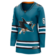 Женская джерси San Jose Sharks Sam Dickinson Fanatics Teal Home Breakaway
