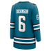 Женская джерси San Jose Sharks Sam Dickinson Fanatics Teal Home Breakaway