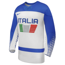 Italy Hockey Nike White 2026 Away Replica Jersey