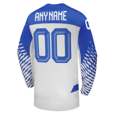 Italy Hockey Nike White 2026 Away Replica Custom Jersey