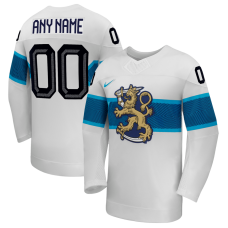 Finland Hockey Nike White 2026 Away Replica Custom Jersey