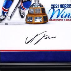 Фото с автографом Adam Fox New York Rangers Fanatics Authentic Framed 16 x 20 2021 Norris Trophy Stylized - Suede Matting