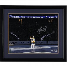 Steven Stamkos Nashville Predators Autographed Fanatics Authentic Framed 16 x 20 Return to Tampa Bay Crowd Salute Photograph - Suede Matting