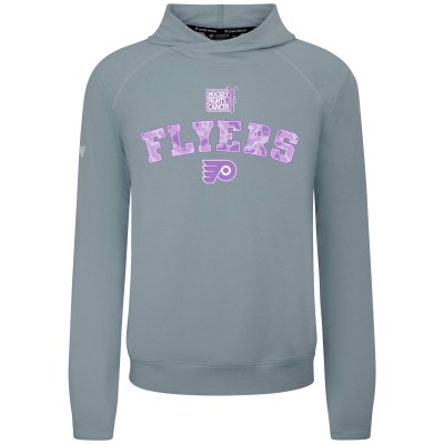 Толстовка Philadelphia Flyers Levelwear Gray Hockey Fights Cancer Mandate Tri-Blend