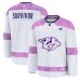 Джерси Nashville Predators Fanatics White Hockey Fights Cancer Survivor Practice