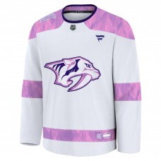 Джерси Nashville Predators Fanatics White Hockey Fights Cancer Survivor Practice