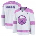 Джерси Buffalo Sabres Fanatics White Hockey Fights Cancer Survivor Practice