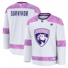 Джерси Florida Panthers Fanatics White Hockey Fights Cancer Practice