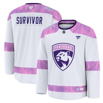 Джерси Florida Panthers Fanatics White Hockey Fights Cancer Practice