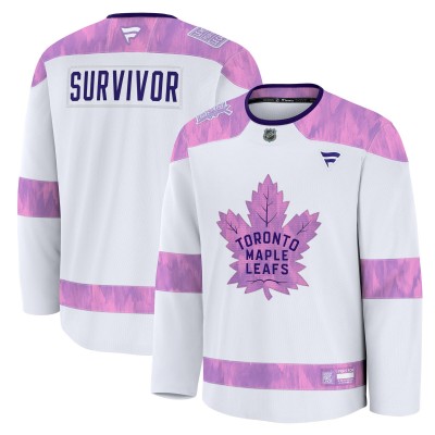 Джерси Toronto Maple Leafs Fanatics White Hockey Fights Cancer Survivor Practice