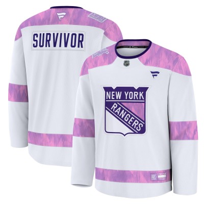 Джерси New York Rangers Fanatics White Hockey Fights Cancer Practice