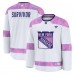 Джерси New York Rangers Fanatics White Hockey Fights Cancer Practice