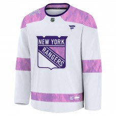 Джерси New York Rangers Fanatics White Hockey Fights Cancer Practice Джерси New York Rangers Fanatics White Hockey Fights Cancer Practice