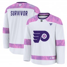 Джерси Philadelphia Flyers Fanatics White Hockey Fights Cancer Practice