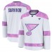 Джерси St. Louis Blues Fanatics White Hockey Fights Cancer Survivor Practice