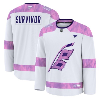 Джерси Carolina Hurricanes Fanatics White Hockey Fights Cancer Practice