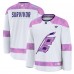 Джерси Carolina Hurricanes Fanatics White Hockey Fights Cancer Practice