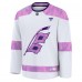 Джерси Carolina Hurricanes Fanatics White Hockey Fights Cancer Practice