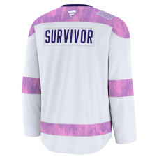 Джерси Washington Capitals Fanatics White Hockey Fights Cancer Survivor Practice