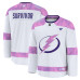 Джерси Tampa Bay Lightning Fanatics White Hockey Fights Cancer Survivor Practice